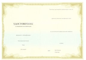 Удостоверение о повышении квалификации в Мытищи
